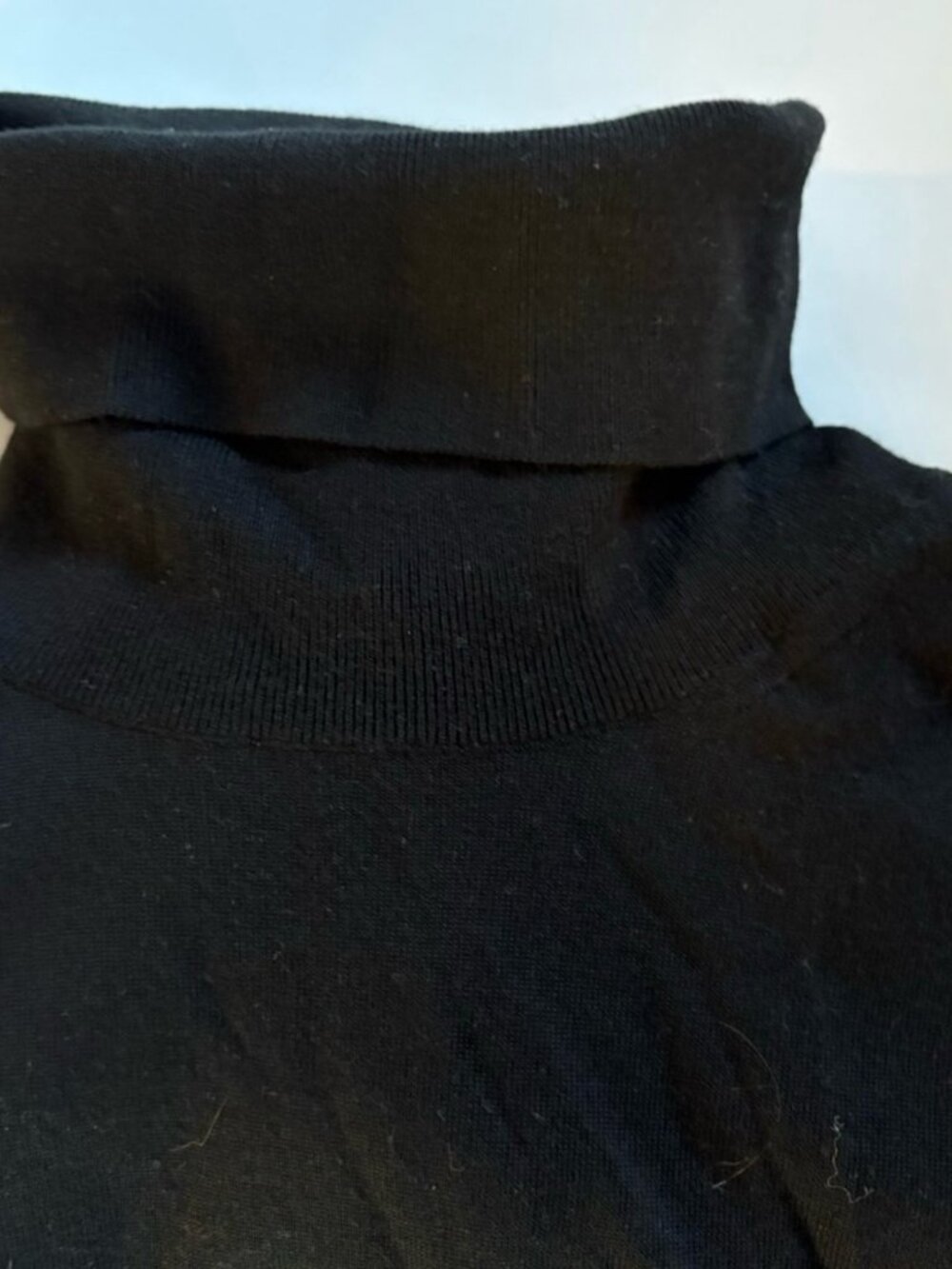 Z Zegna Fine Knit Pure Wool Turtleneck Sweater Black Men's M - Picture 2 of 7